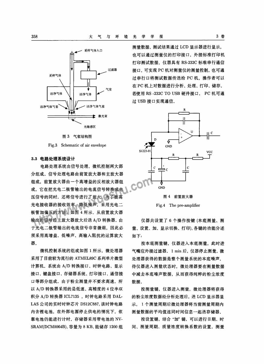 基于光散射的小型便携式粉尘测量仪的研制